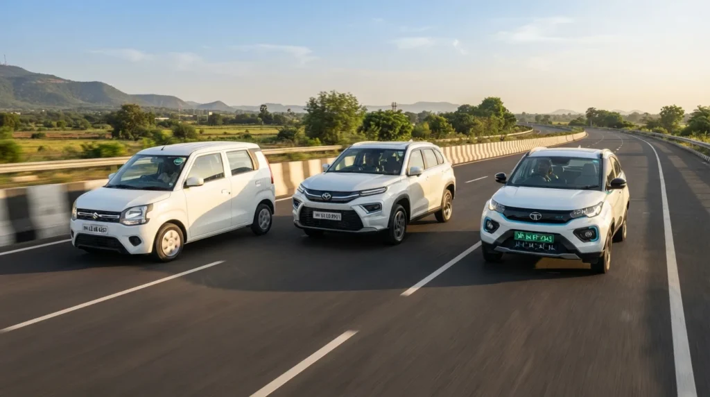 Alternative Fuel Vehicles India 2026: CNG, Hybrid & EV Hit Record 40%