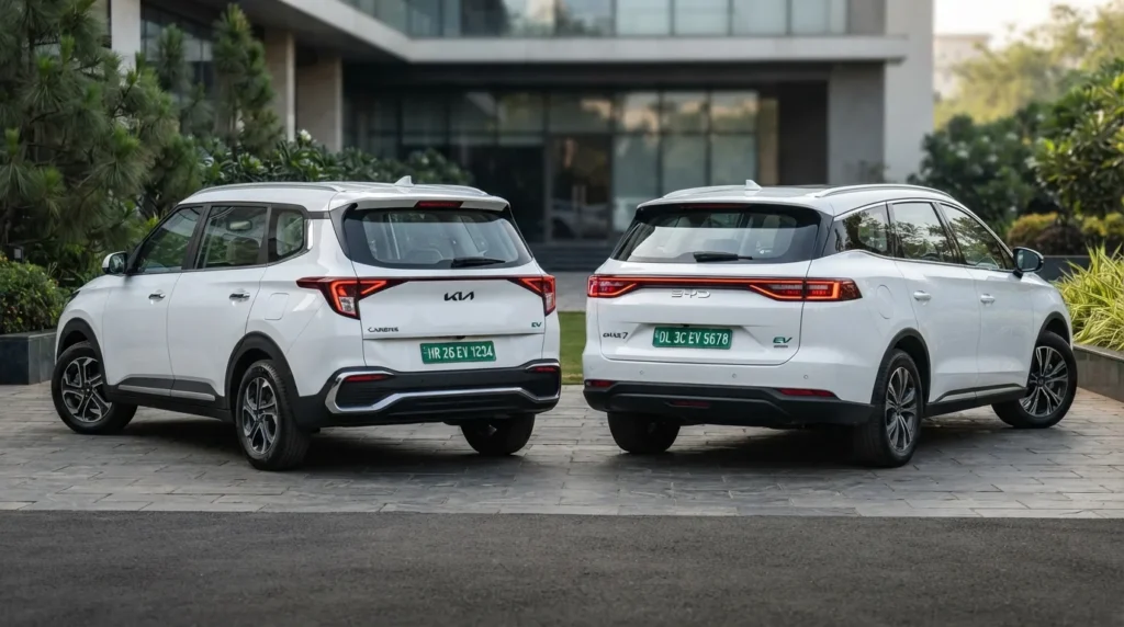 Kia Carens Clavis EV vs BYD eMAX 7: Which Electric MPV Wins?
