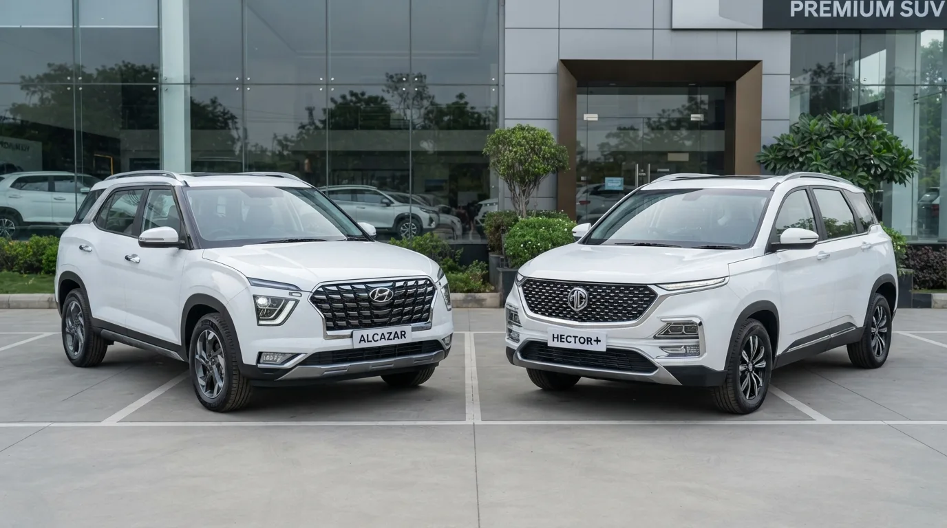 Hyundai Alcazar vs MG Hector Plus